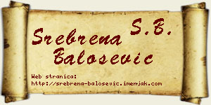Srebrena Balošević vizit kartica